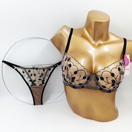 ست سوتین و شورت توری هانس مدل A0116