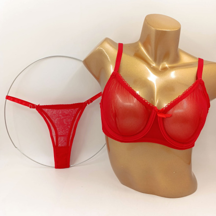 ست سوتین و شورت توری شارمین مدل 0070