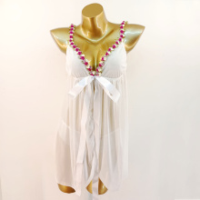 لباس خواب توری گلدار لورنزا مدل 24506