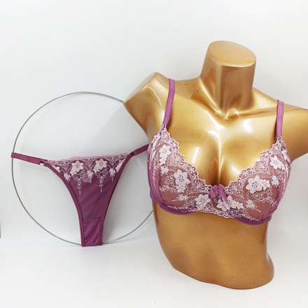 ست سوتین و شورت توری لمون مدل 1620