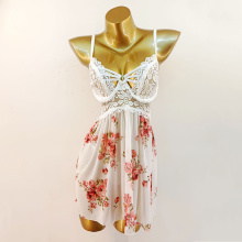 لباس خواب گلدار سایز بزرگ کنزو مدل 1639