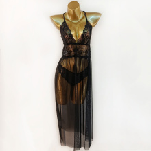 لباس خواب بلند تور و دانتل شهره مدل 4035