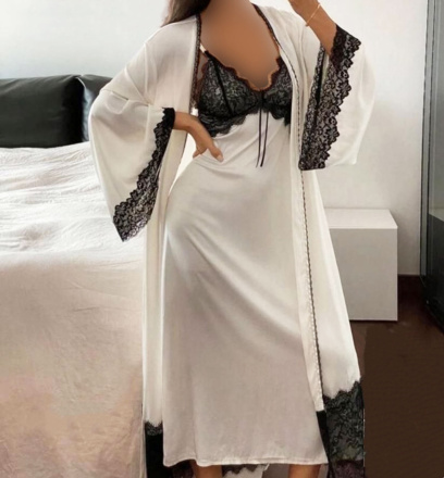 لباس خواب ساتن لاوسکرت مدل 2297