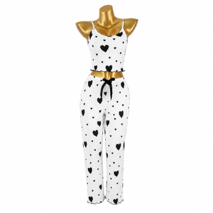  تاپ و شلوار کبریتی قلبی لاوینا مدل HA332