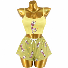 تاپ و شورتک ساتن چاپی ای ان مدل 96718